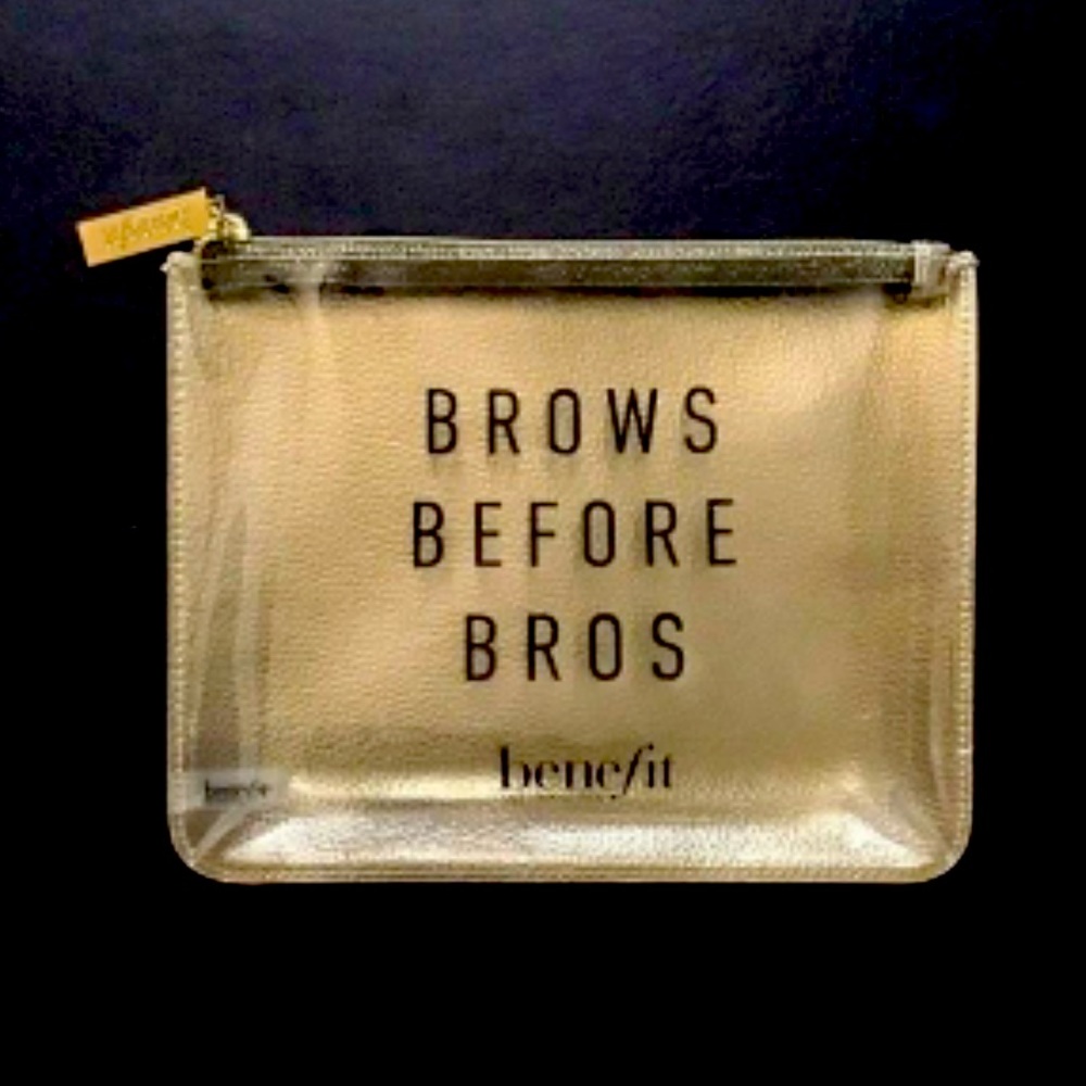 NWT | Benefit Brows Before Bros Gold Cosmetics Bag